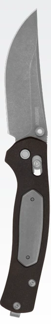 Kershaw Beskar Folding Knife Dark Brown W/Steel Inlay D2 Trailing Point KS1439