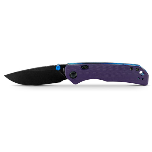 Vosteed Marten 330 Folding Knife Purple 3.30in Black SW 14C28N Drop Point