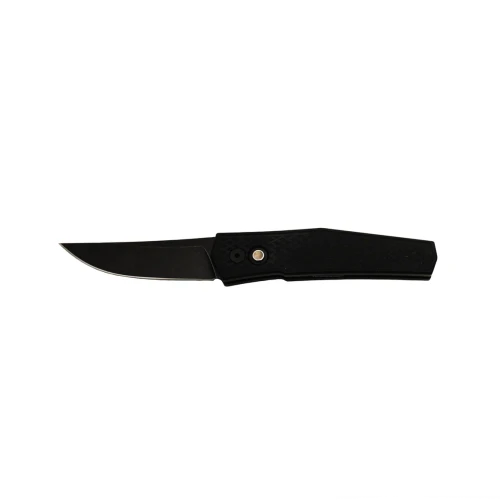 GiantMouse x Protech ACE Elmer OTS Auto Black Diamond 3.2in PVD Magnacut Gold Pearl Button ELMER-BLACK-DIAMOND-GOLD