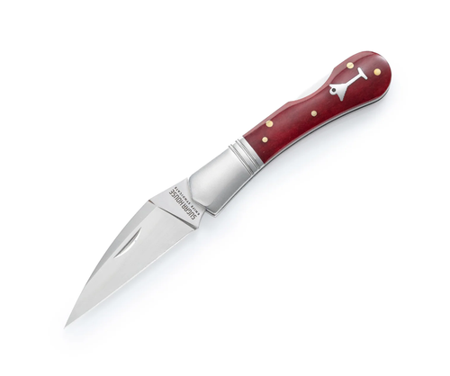 Finch Knives Lady Outlaw Rogue Lockback Folding Knife Red Smooth Bone