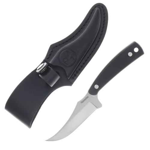 Remington Cutlery Fixed Blade Black Saw Cut Delrin 3.25in 440 SS Upswept Skinner REM3