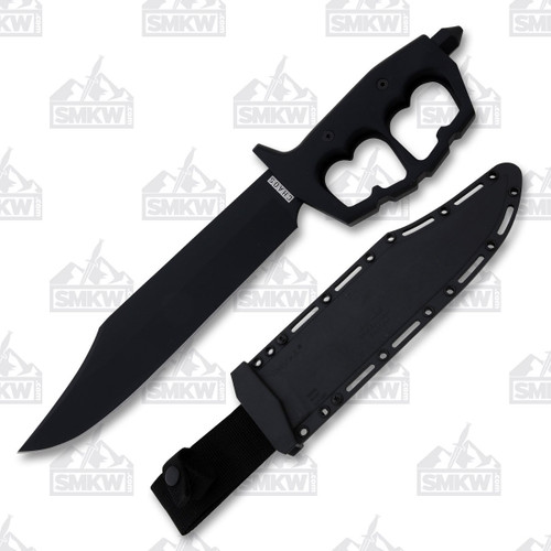Cold Steel Chaos Bowie Fixed Blade Knife 10.5in Plain Black Clip Point 1