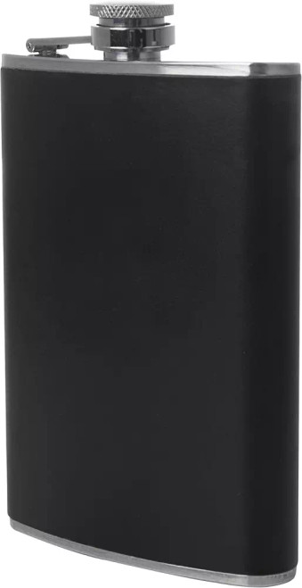 Maxam 8oz Stainless Steel Flask with Black Wrap
