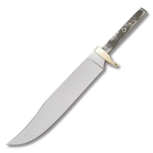 Stainless 6in Clip Point Hunter Knife Blank – Push Tang – DIY Build