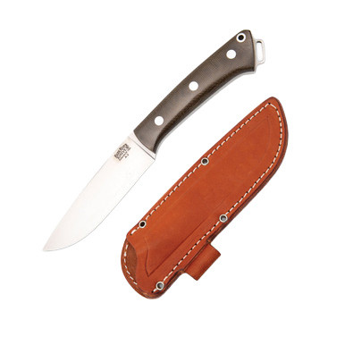 Bark River Fox River Fixed Knife Green Canvas Micarta Handle A2 Blade