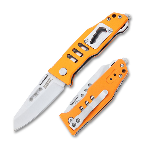 Marbles Orange Rescue Knife 2.75in 440A Stainless Steel Sheepfoot