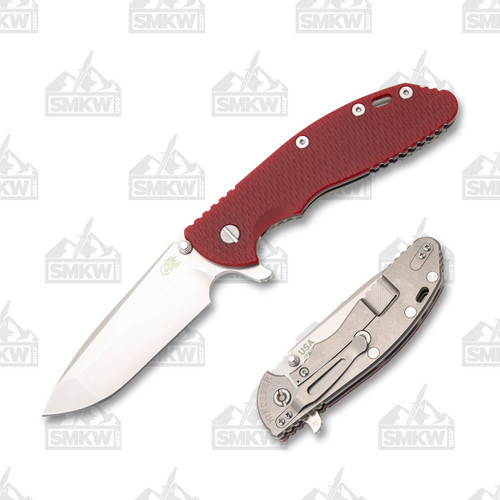 Hinderer XM-24 Red – Stonewash 4in Plain Stonewash Spanto 1