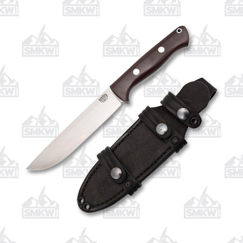 Bark River Bravo 1.5 LT Fixed Blade Knife Burgundy Rampless