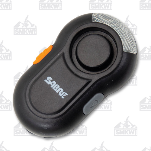 Sabre Personal Alarm Clip & LED Light Black