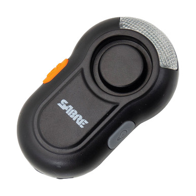 Sabre Personal Alarm Clip & LED Light Black