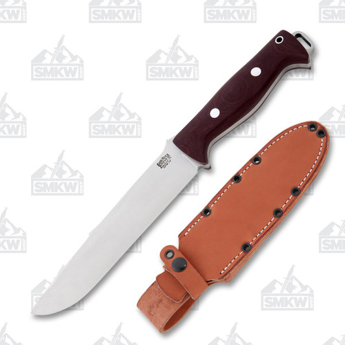 Bark River Bravo 2 Fixed Blade Knife Burgundy Micarta