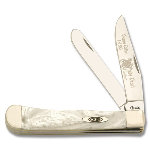 Case Premier Edition White Pearl Corelon Trapper Folding Knife