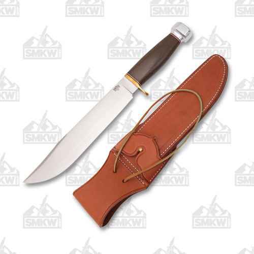 Bark River 1990 Michigan Bowie Fixed Blade Knife Green With Swedge