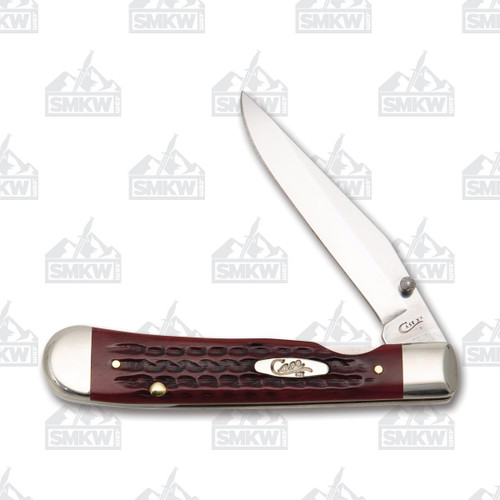 Case Pocket Worn Old Red Bone Kickstart TrapperLock Folding Knife