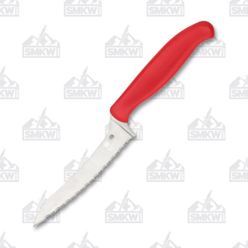 Spyderco Z-Cut Pointed Tip Serrated Blade Red
