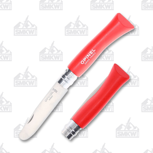 Opinel My First Opinel No 07 Folding Knife 3.5in Plain Edge Red