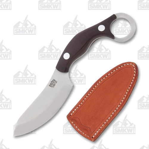 Bark River Bush Bat Fixed Blade Knife Burgundy