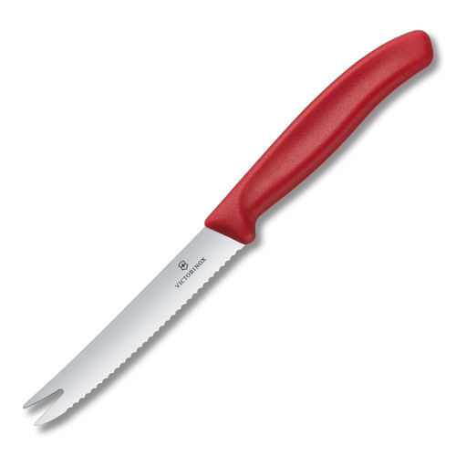 Victorinox Tomato Knife Red 4.25 Inch Serrated Cheese Blade V56535