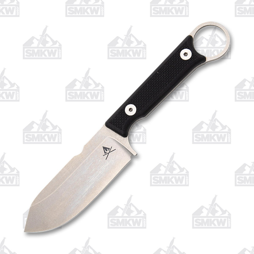 White River Firecraft Fixed Blade Black G-10 3.5in Pro Plain Edge Stonewash