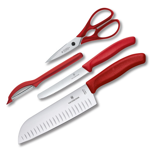 Victorinox Kitchen Knife Set Red V87911