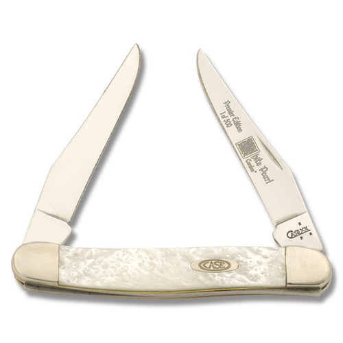 Case XX Standard Bolster White Pearl Corelon Muskrat Folding Knife CA9200WP