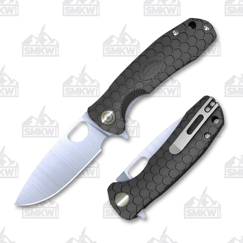 Honey Badger Large Flipper Black FRN 3.63in Satin Drop Point Blade