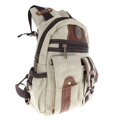 Fabigun Conceal Carry Tan Canvas Backpack