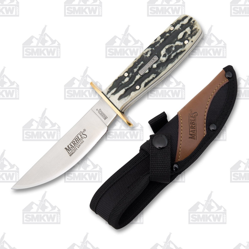 Marbles Cowboy Skinner Fixed Blade 4.5in Plain Satin Straight Back