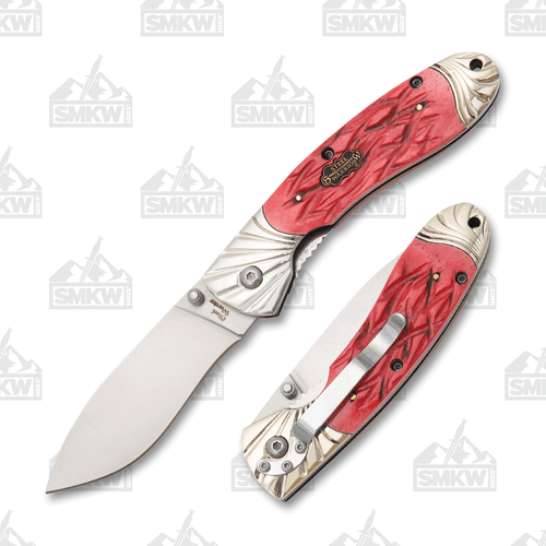 Frost Steel Warrior Red Jigged Assisted Linerlock FRSW005DRJB