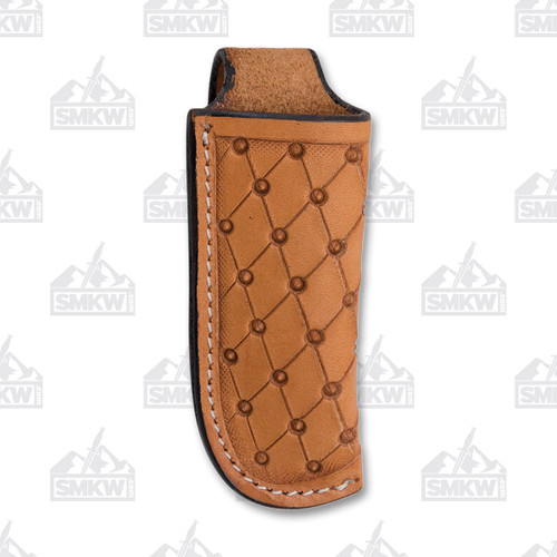 Western Fashion Diamond Natural Light Oil Leather Sheath WFIK4