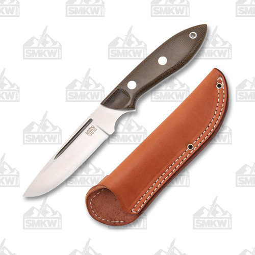 Bark River Adventurer III Fixed Blade Knife CPM-154 Blade Green Micarta