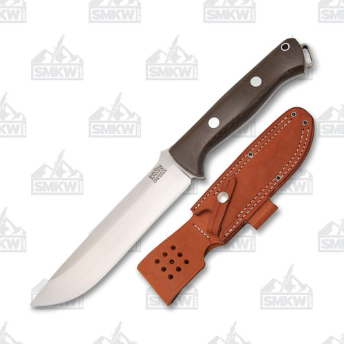 Bark River Bravo 1.5 Fixed Blade Knife Green Micarta Ramped