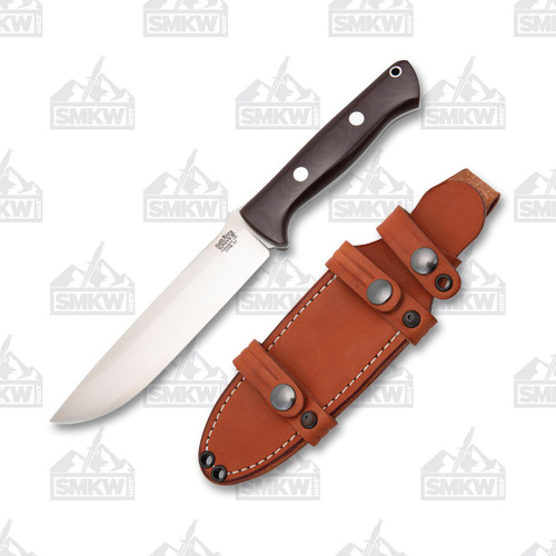 Bark River Bravo 1.5 LT Fixed Blade Knife Burgundy Ramped