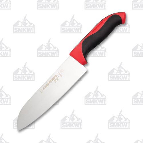 Dexter Russell Red 7" Santoku Knife High Carbon Steel Blade Polypropylene Handle