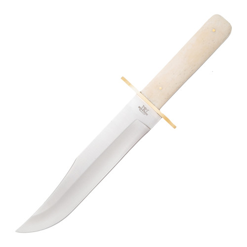 Bear & Son American Bowie 02 White Smooth Bone 9in Plain Satin Clip Point BRWSB02