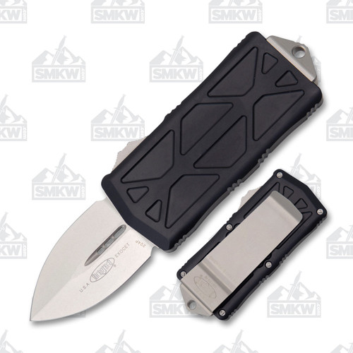 Microtech Exocet Out-The-Front Automatic Knife (D/E Stonewash | Black)