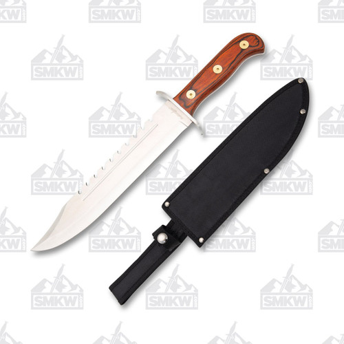 SURVIVOR BOWIE FIXED BLADE BROWN PAKKA