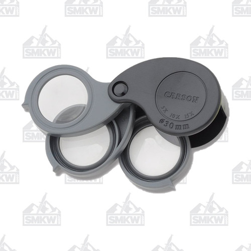 Carson TriView 5x to 15x Folding Loupe Magnifier (30 mm)