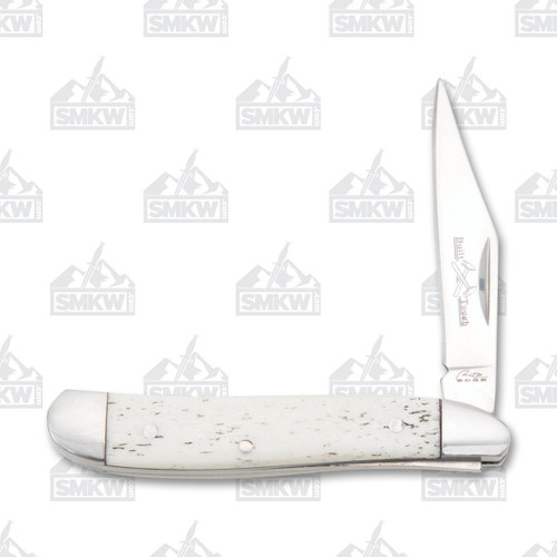 White Bone Peanut Single Blade Folding Knife