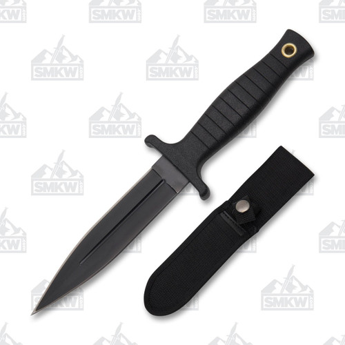 9" Combat Boot Knife Black Sheath