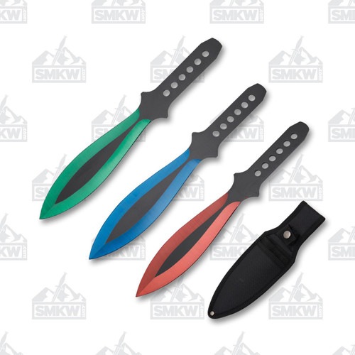 3-Piece Assorted Color Throwing Knife Set