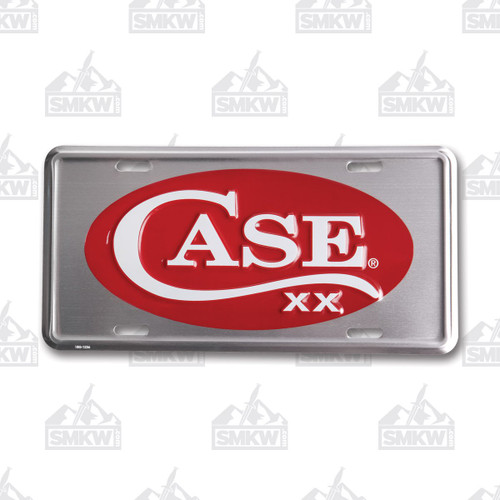 Case Red Oval License Plate