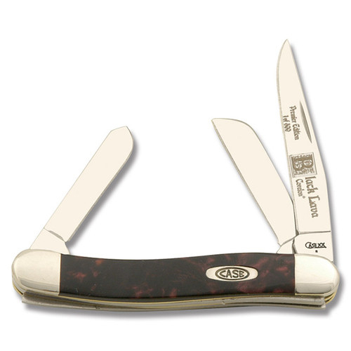 Case Black Lava Corelon Medium Stockman Folding Knife CA9318BKL