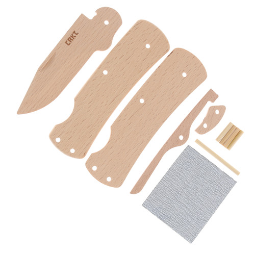 CRKT Nathan's Knife Kit Lockback – Wooden Folding Knife Model Kit