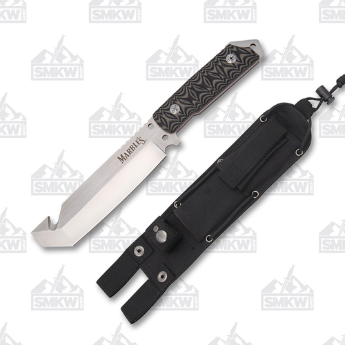 Marbles Heavy Duty 6.5in Plain Tanto Fixed Blade Knife Gray