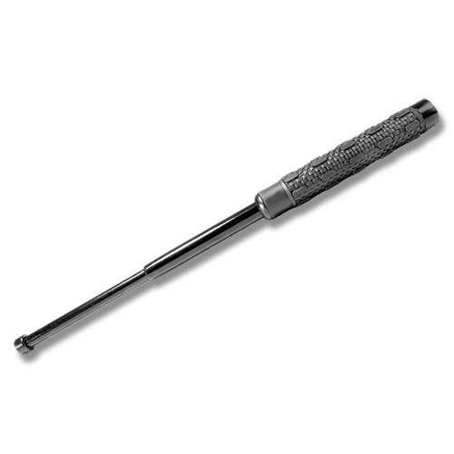Smith & Wesson 16" Collapsible Baton with Black Rubber Handle and Black Coated 4130 Alloy Steel 12.875" Construction Model SWBAT16H