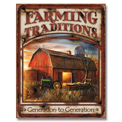 Farming Traditions Tin Sign