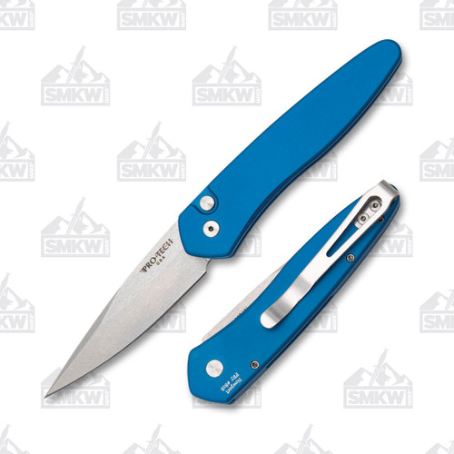 ProTech Newport Automatic Knife Stonewash/Blue AUPT3405BLUE