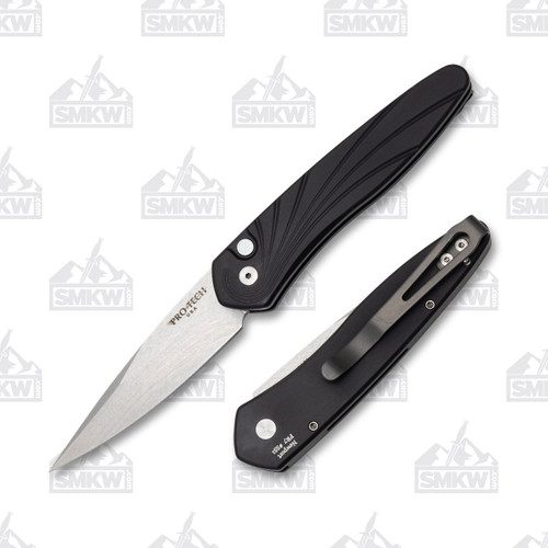 ProTech Newport Automatic Knife Stonewash/Wave Patten Black AUPT3436