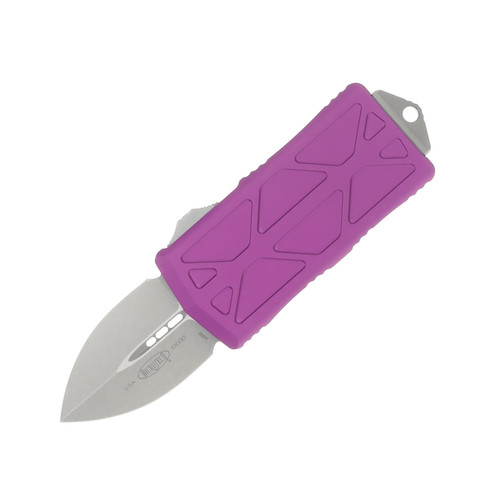 Microtech Exocet Out-The-Front Automatic Knife (D/E Stonewash | Violet) AUMT15710VI
